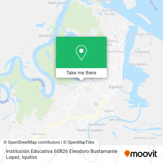 Mapa de Institución Educativa 60826 Eleodoro Bustamante Lopez