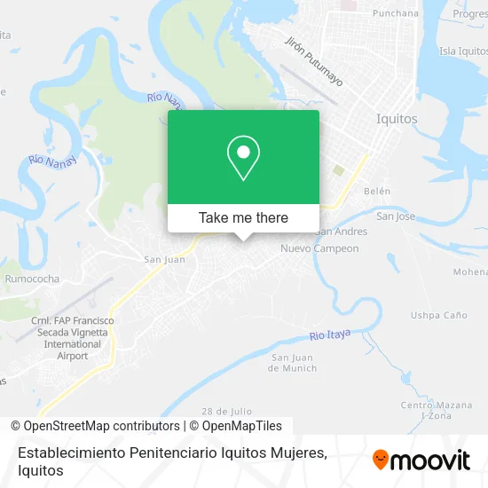 Mapa de Establecimiento Penitenciario Iquitos Mujeres