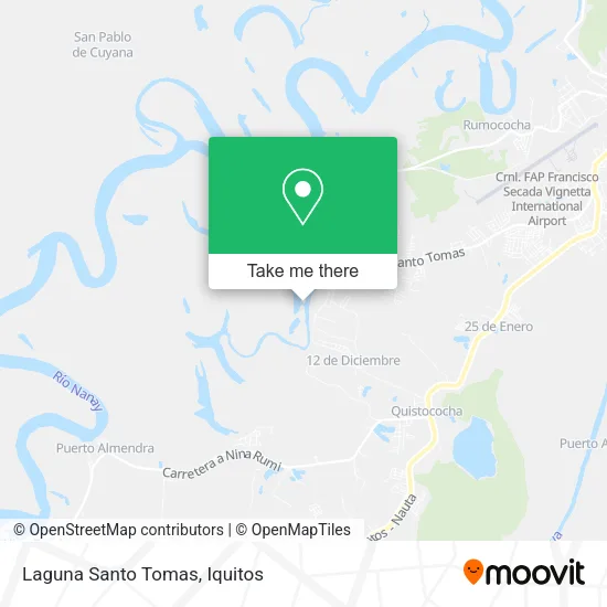 Mapa de Laguna Santo Tomas
