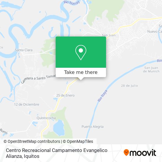 Centro Recreacional Campamento Evangelico Alianza map