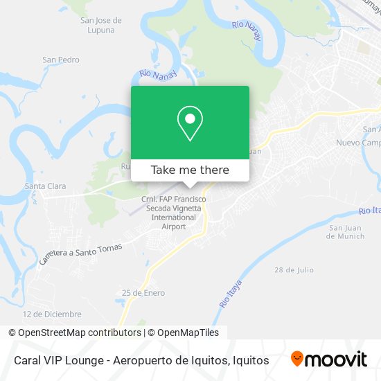 Caral VIP Lounge - Aeropuerto de Iquitos map