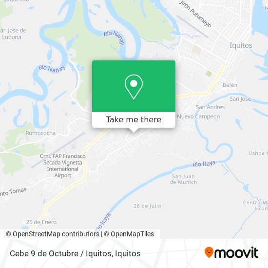 Mapa de Cebe 9 de Octubre / Iquitos
