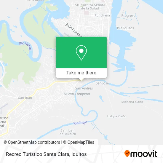 Mapa de Recreo Turístico Santa Clara