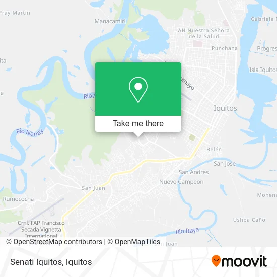 Senati Iquitos map