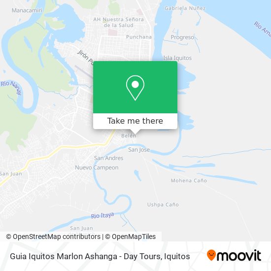 Guia Iquitos Marlon Ashanga - Day Tours map