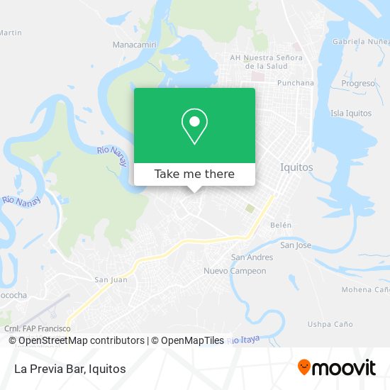 Mapa de La Previa Bar