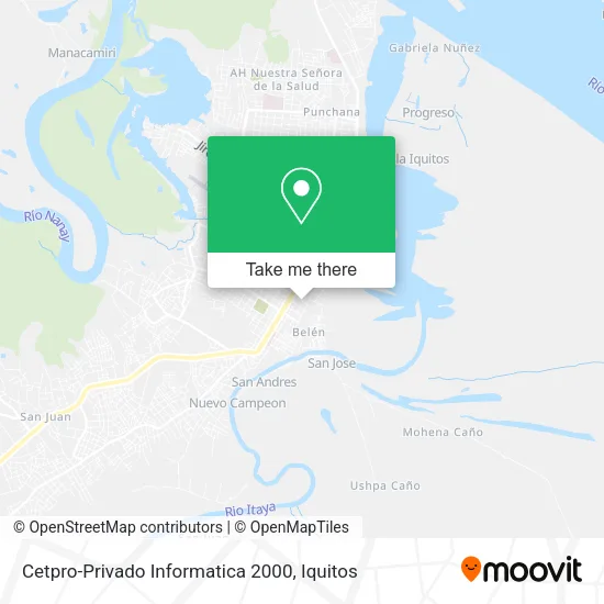Mapa de Cetpro-Privado Informatica 2000