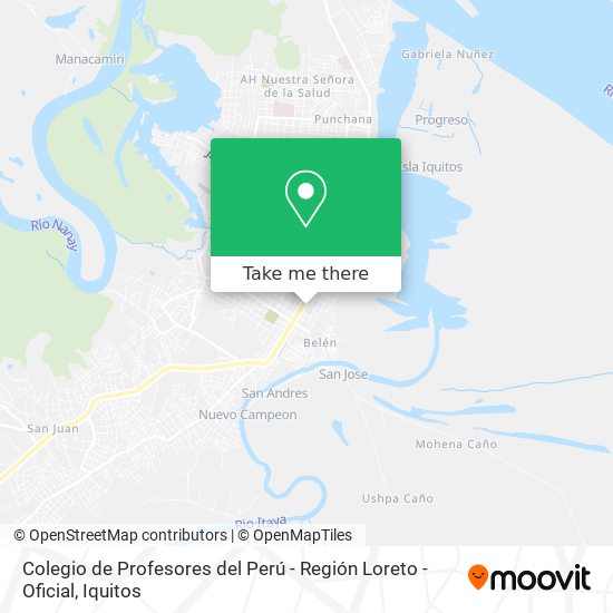 Colegio de Profesores del Perú - Región Loreto - Oficial map