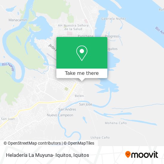 Mapa de Heladería La Muyuna- Iquitos