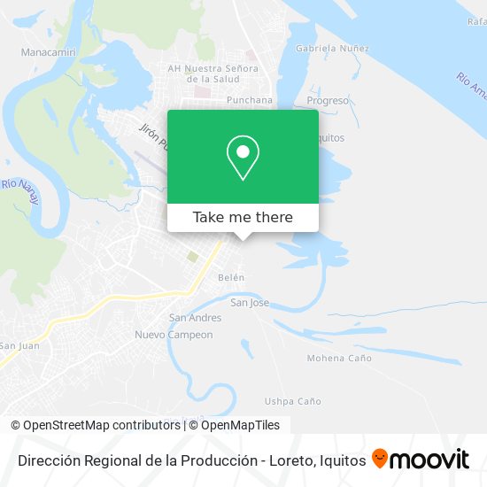 Dirección Regional de la Producción - Loreto map