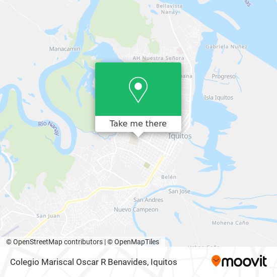 Mapa de Colegio Mariscal Oscar R Benavides
