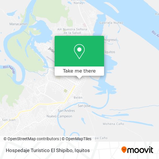 Mapa de Hospedaje Turístico El Shipibo