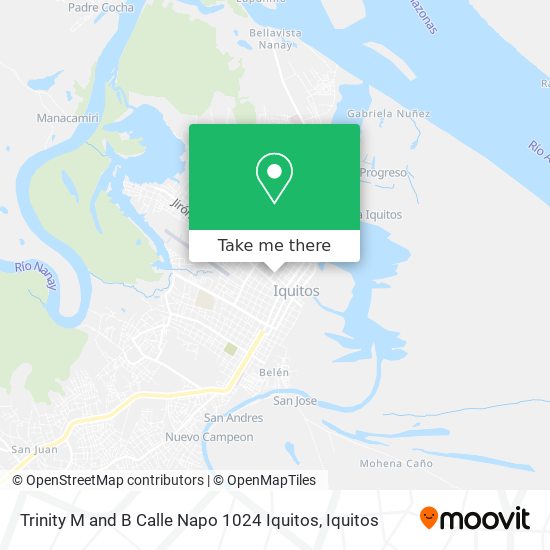 Trinity M and B Calle Napo 1024 Iquitos map