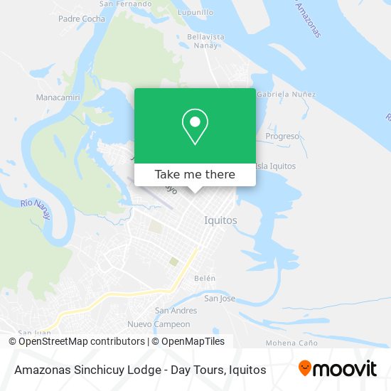 Mapa de Amazonas Sinchicuy Lodge - Day Tours