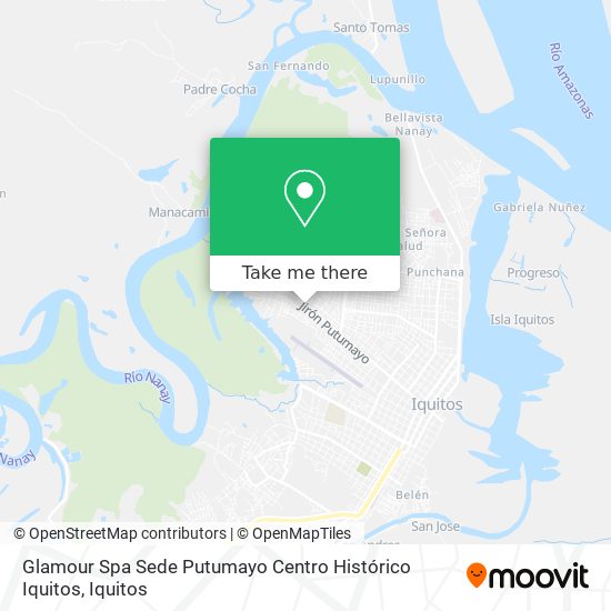 Glamour Spa Sede Putumayo Centro Histórico Iquitos map