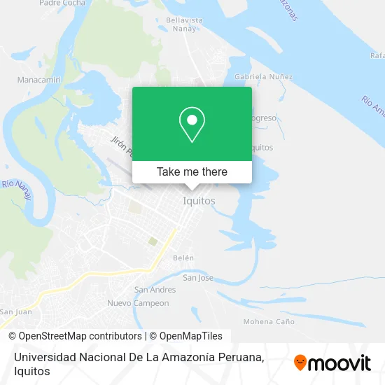 Mapa de Universidad Nacional De La Amazonía Peruana