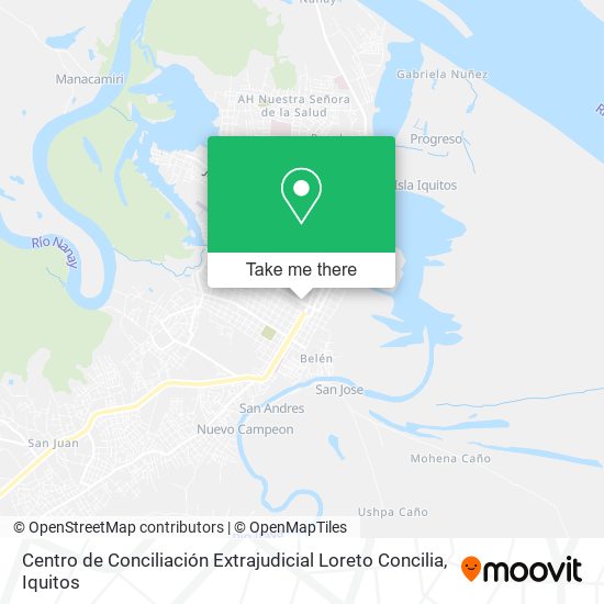 Mapa de Centro de Conciliación Extrajudicial Loreto Concilia