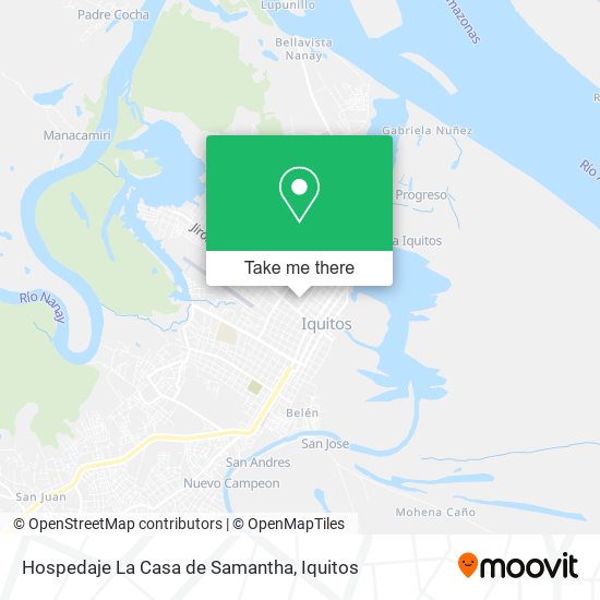 Mapa de Hospedaje La Casa de Samantha