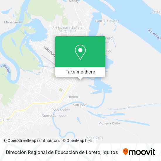 Dirección Regional de Educación de Loreto map