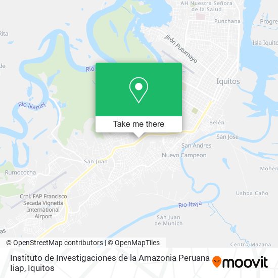 Instituto de Investigaciones de la Amazonia Peruana Iiap map