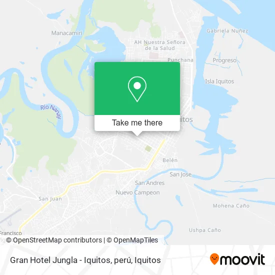 Gran Hotel Jungla - Iquitos, perú map