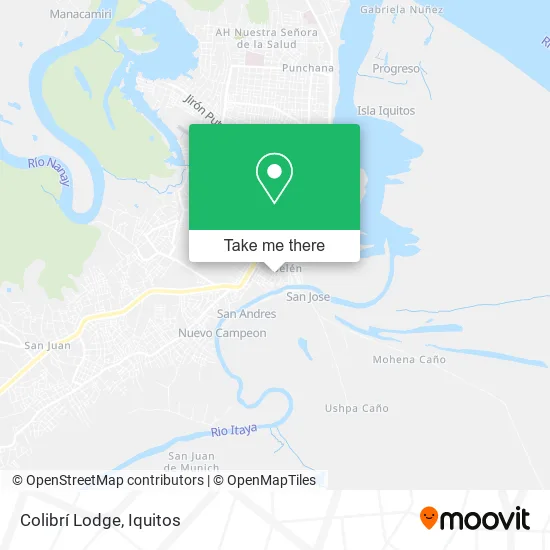 Mapa de Colibrí Lodge