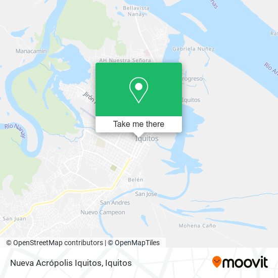 Nueva Acrópolis Iquitos map