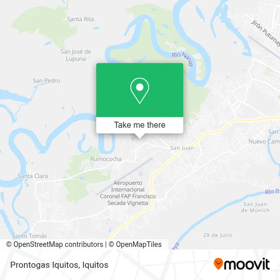 Prontogas Iquitos map