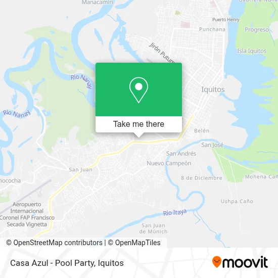 Casa Azul - Pool Party map