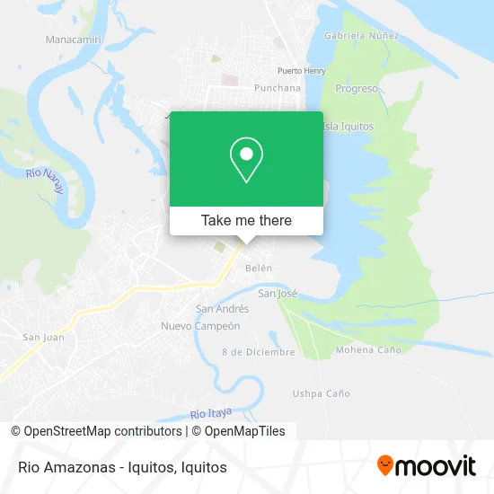 Rio Amazonas - Iquitos map