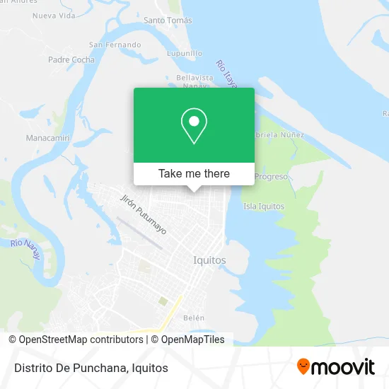 Distrito De Punchana map
