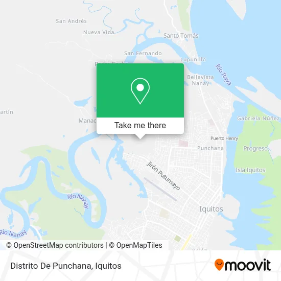 Distrito De Punchana map
