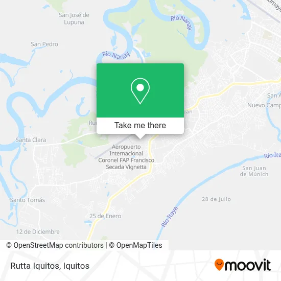 Rutta Iquitos map