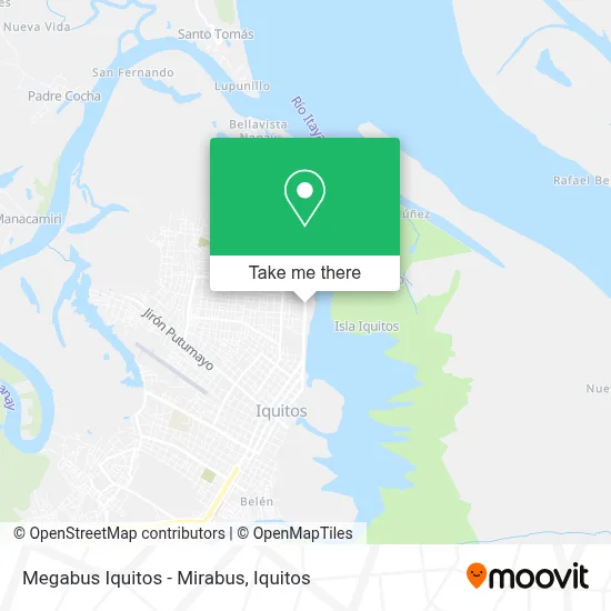 Megabus Iquitos - Mirabus map
