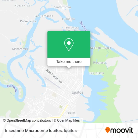 Insectario Macrodonte Iquitos map