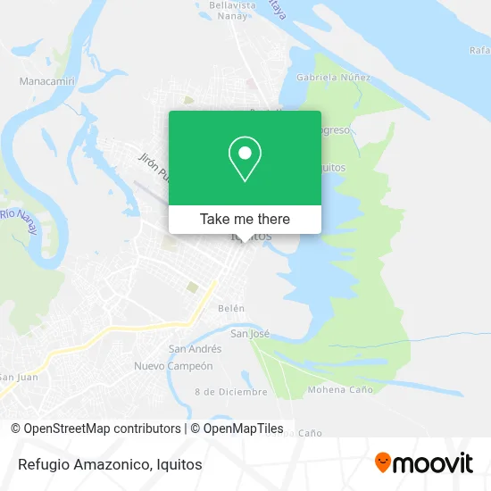 Refugio Amazonico map