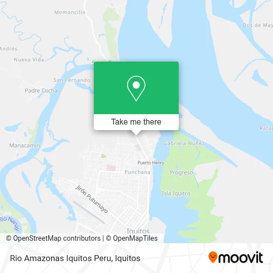 Rio Amazonas Iquitos Peru map