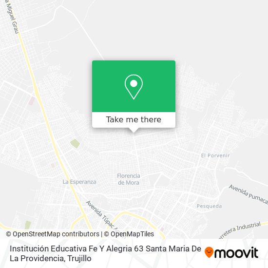 Mapa de Institución Educativa Fe Y Alegria 63 Santa Maria De La Providencia
