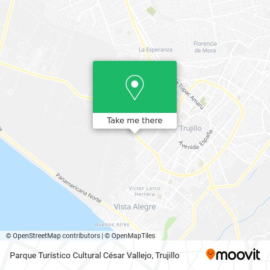 Mapa de Parque Turístico Cultural César Vallejo