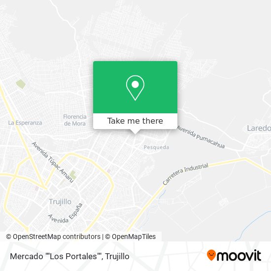 Mercado ""Los Portales"" map