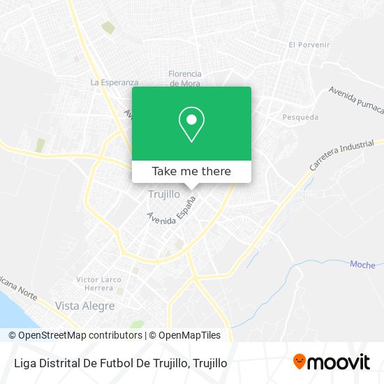 Liga Distrital De Futbol De Trujillo map