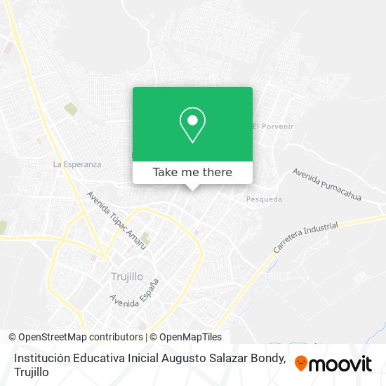 Mapa de Institución Educativa Inicial Augusto Salazar Bondy