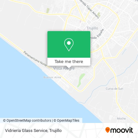 Mapa de Vidriería Glass Service
