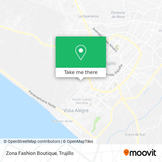 Mapa de Zona Fashion Boutique
