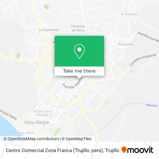 Mapa de Centro Comercial Zona Franca (Trujillo, perú)
