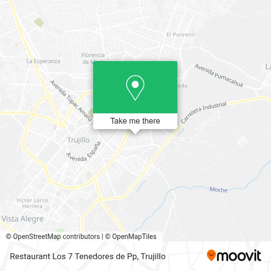 Restaurant Los 7 Tenedores de Pp map