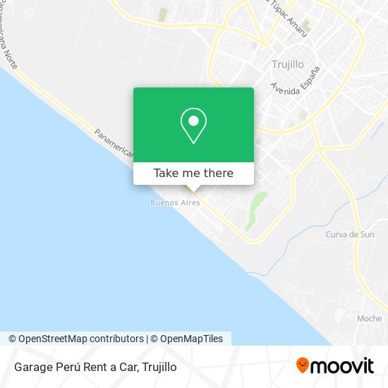 Mapa de Garage Perú Rent a Car