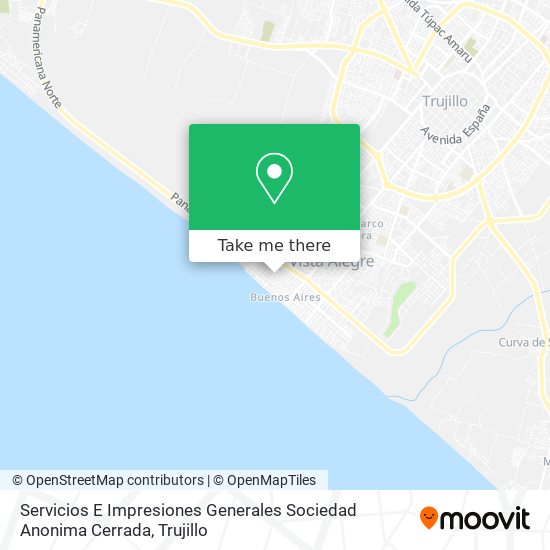 Mapa de Servicios E Impresiones Generales Sociedad Anonima Cerrada