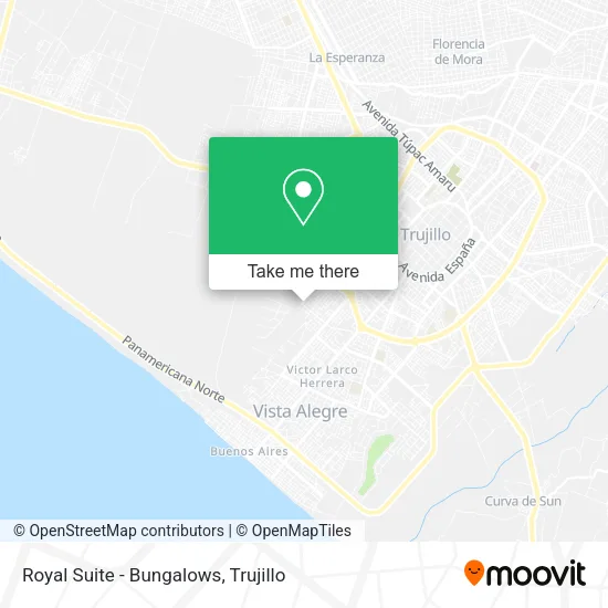 Royal Suite - Bungalows map