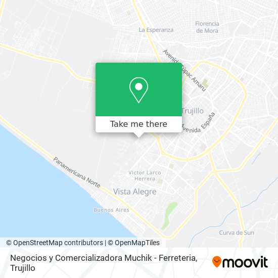 Mapa de Negocios y Comercializadora Muchik - Ferreteria